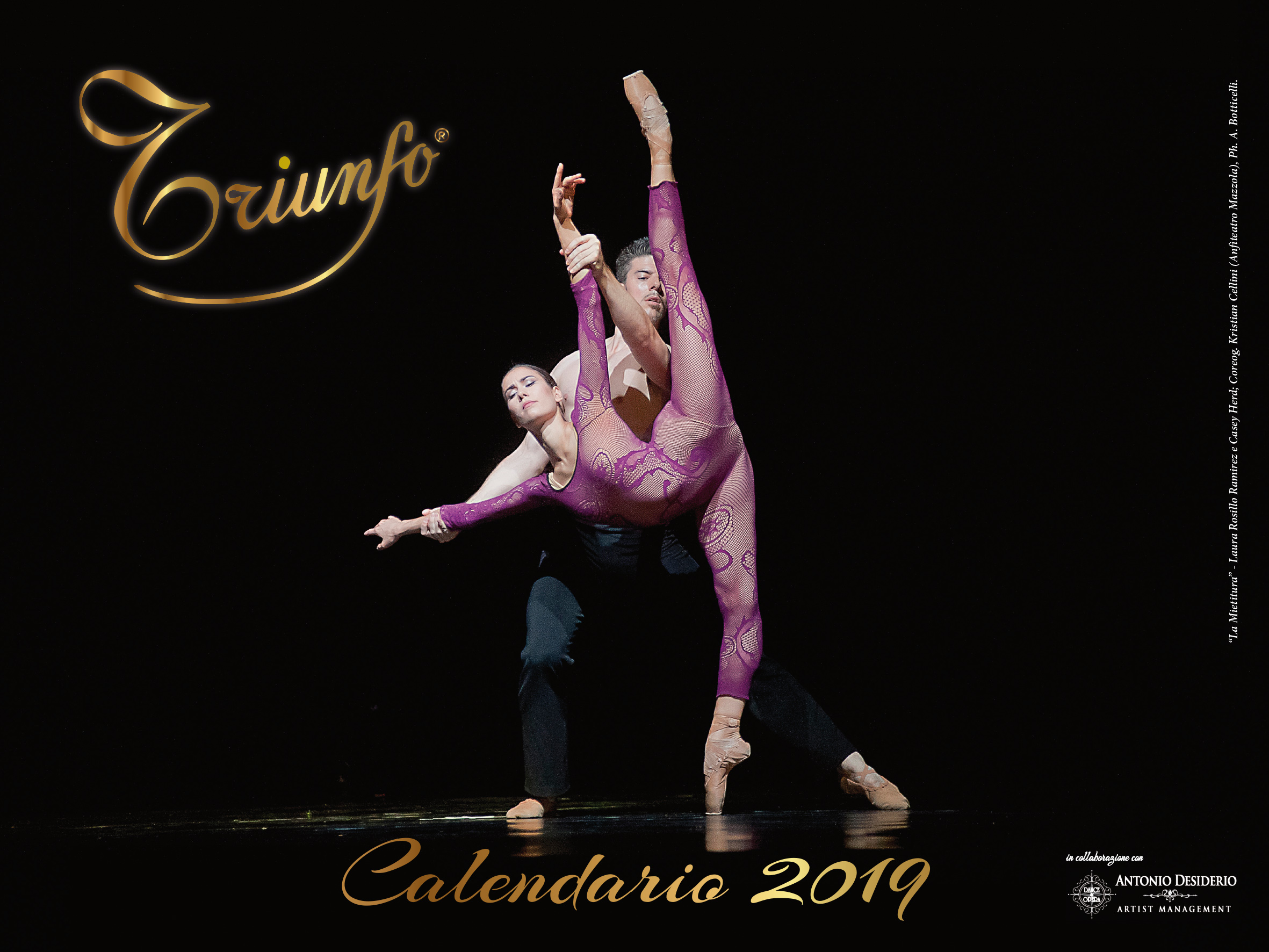 CALENDARIO TRIUNFO 2019 in collaborazione con ANTONIO DESIDERIO ARTIST MANAGEMENT