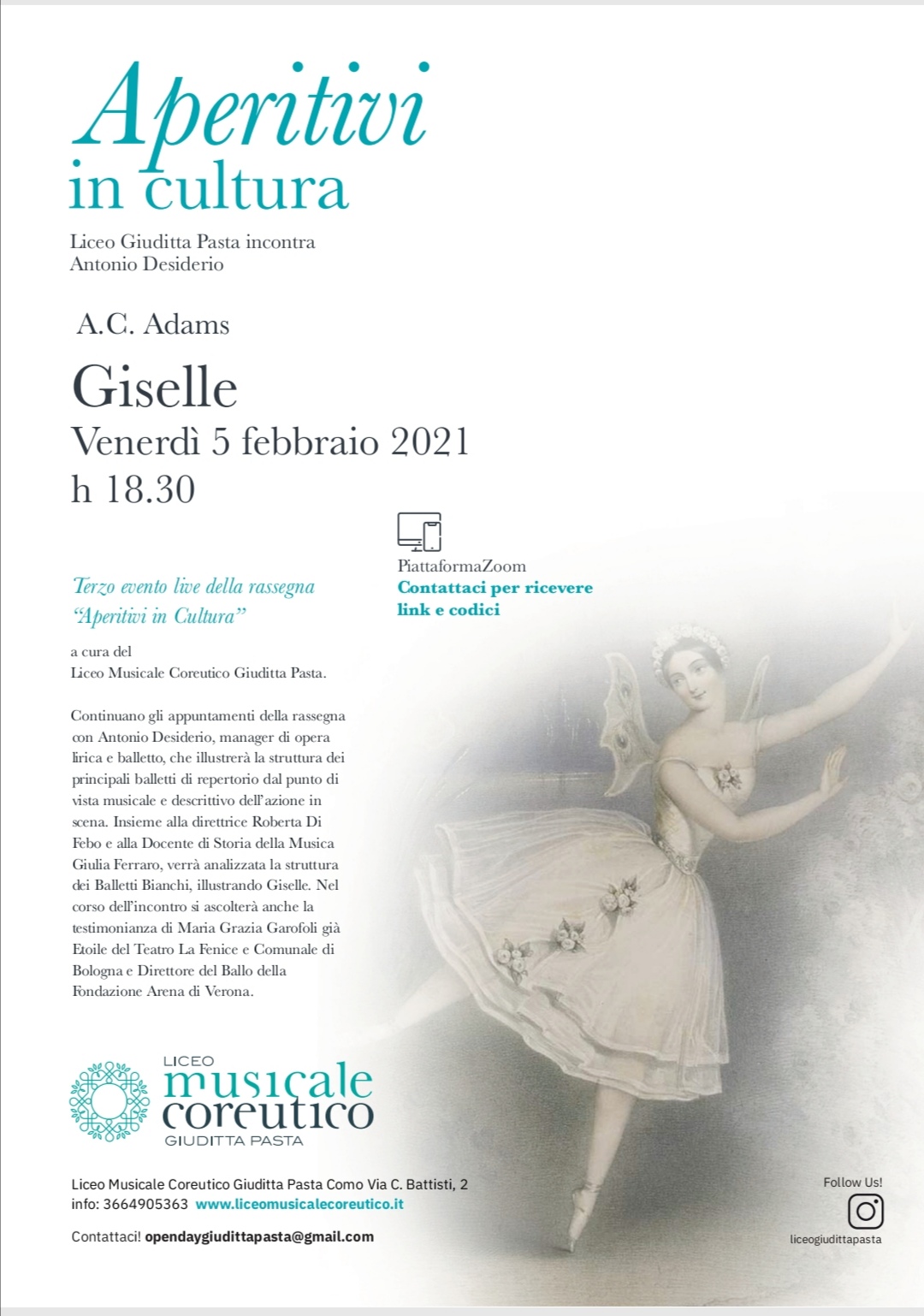 SEMINARIO “GISELLE” – ISTITUTO COREUTICO GIUDITTA PASTA DI COMO