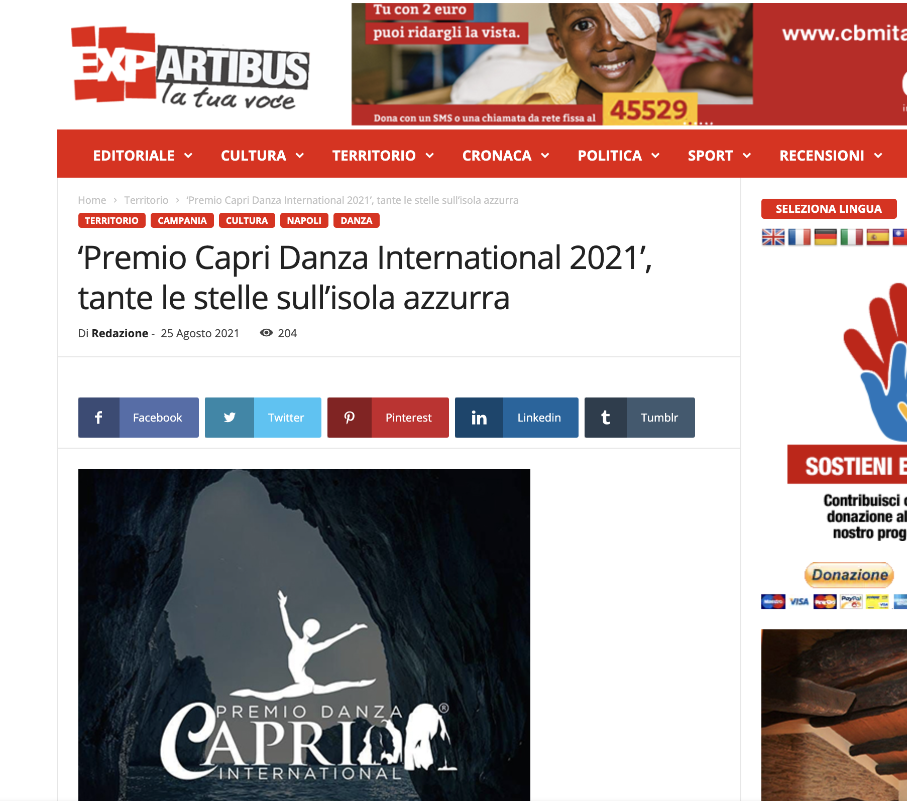 Premio Capri Danza International – Expartibus