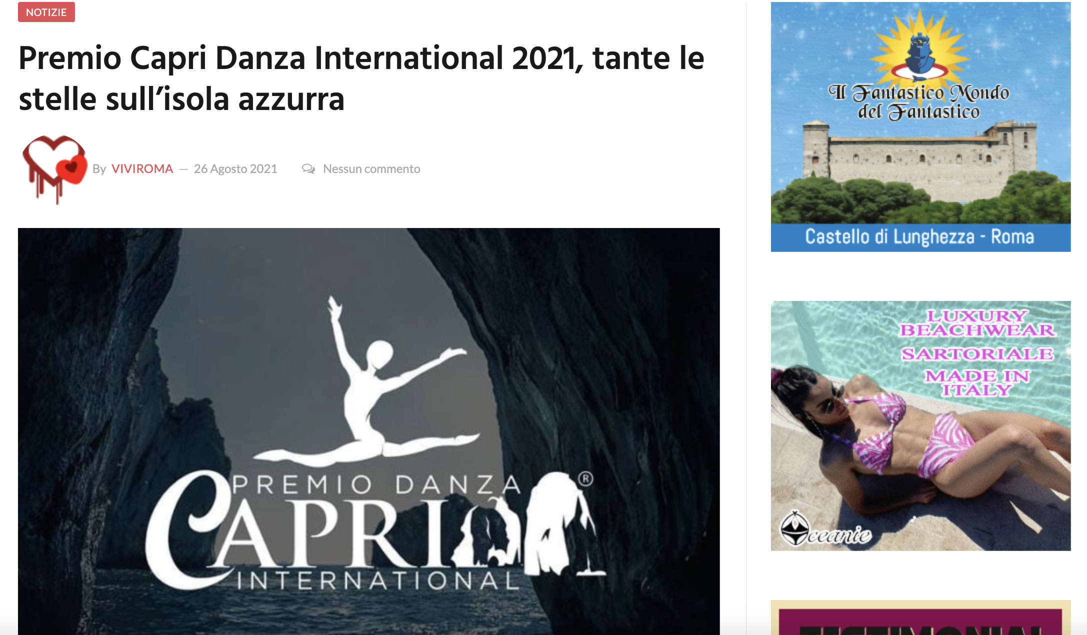 Premio Capri Danza International – ViviRoma