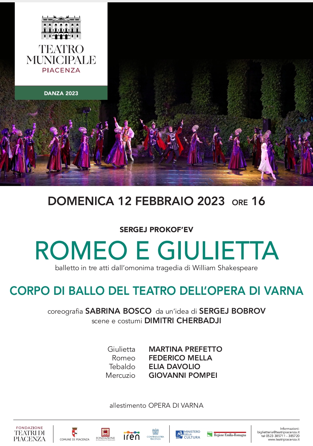 “ROMEO E GIULIETTA”, Teatro Municipale di Piacenza