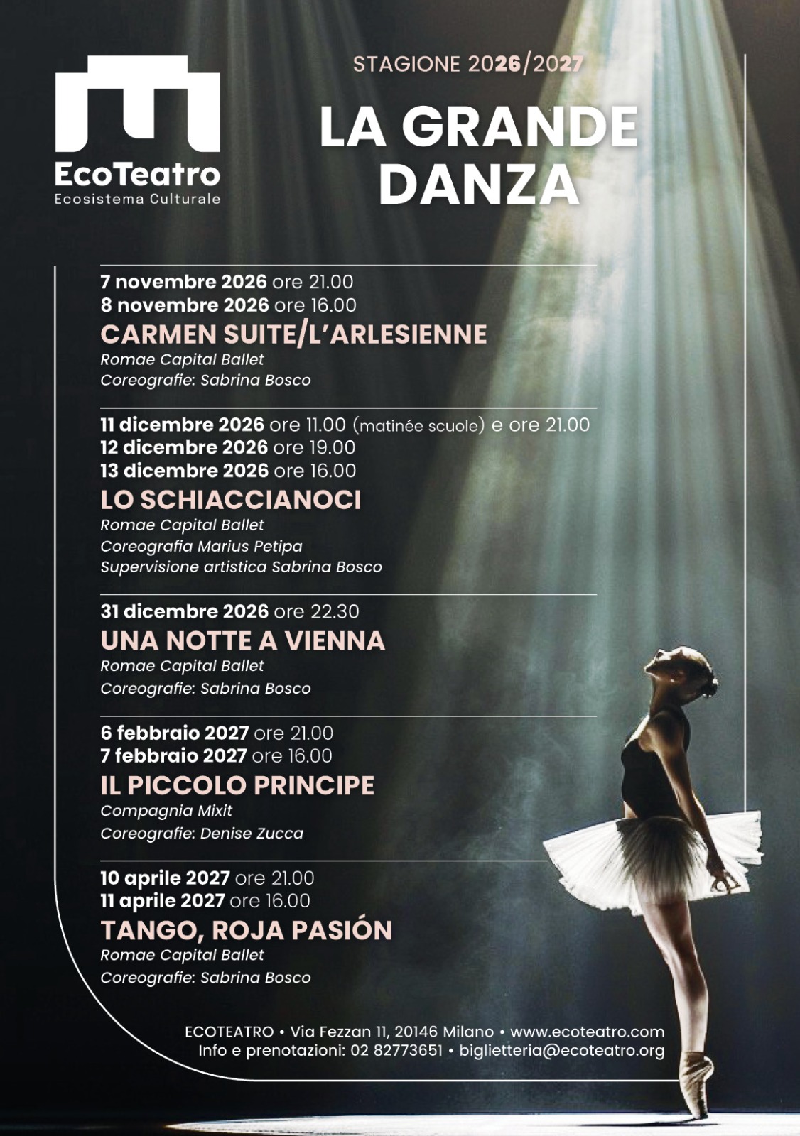 LA GRANDE DANZA ALL’ECOTEATRO DI MILANO