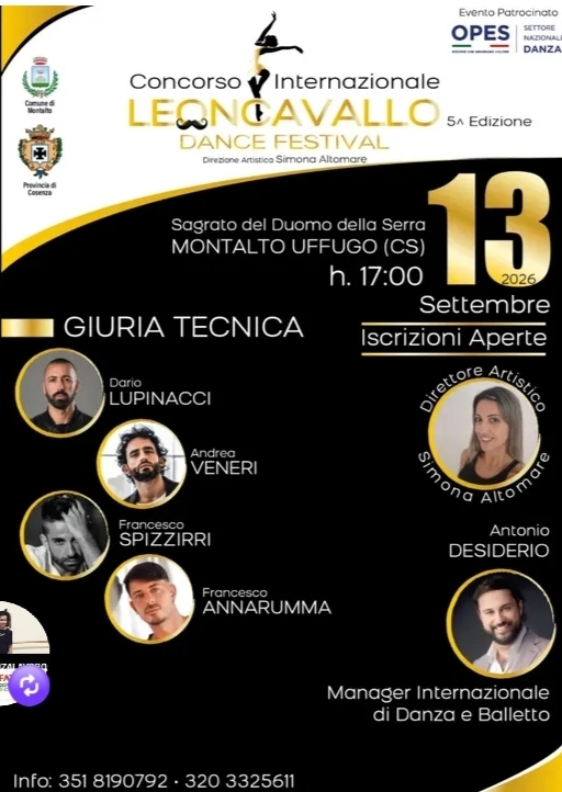 CONCORSO INTERNAZIONALE LEONCAVALLO DANCE FESTIVAL